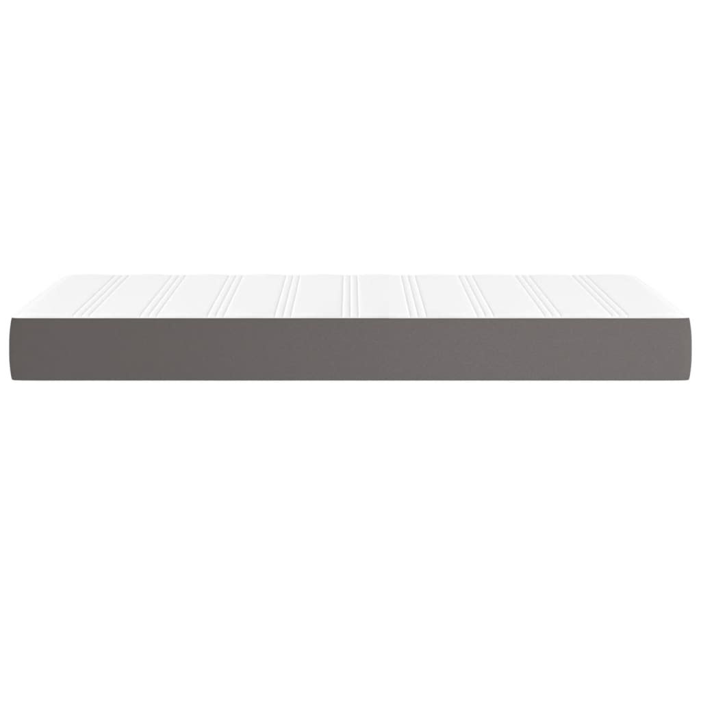 Taschenfederkernmatratze Mittel Schwarz 80x200x20 cm Kunstleder