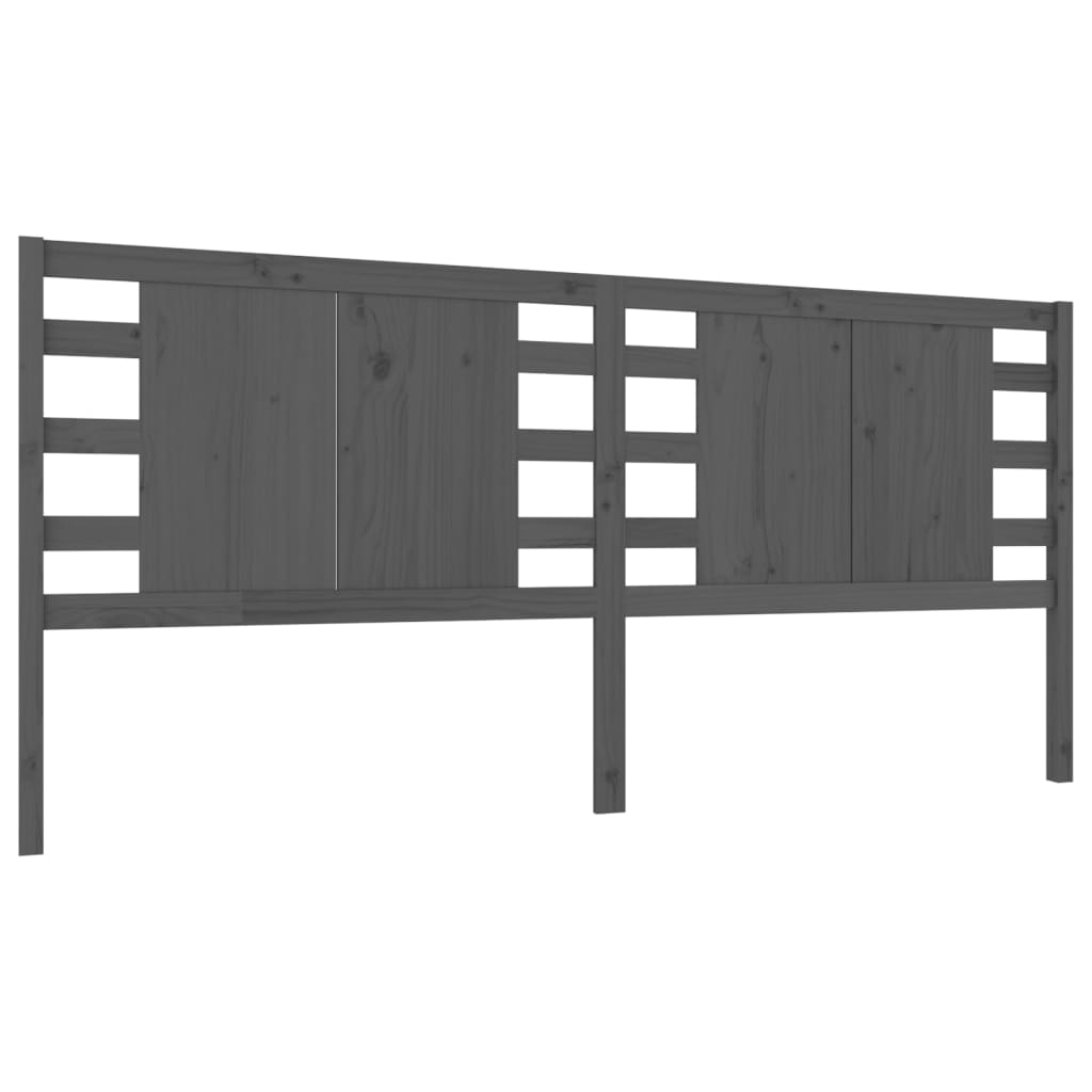 Kopfteil Grau 81x4x100 cm Massivholz Kiefer