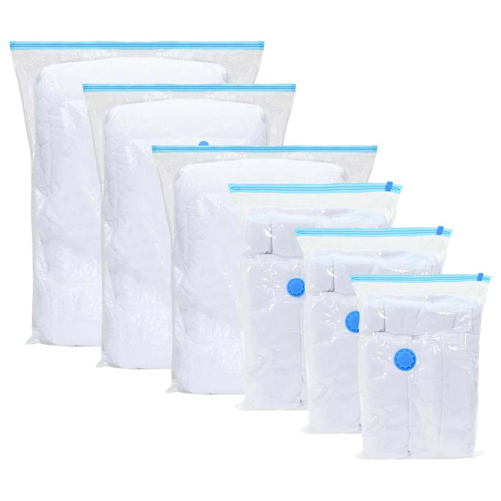 Aufbewahrungstaschen 5 pcs Transparent und Blau 70 x 50 cm