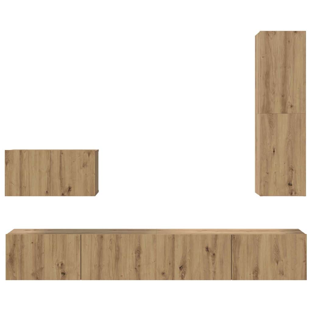 4-tlg. TV-Schrank-Set Sonoma-Eiche Holzwerkstoff