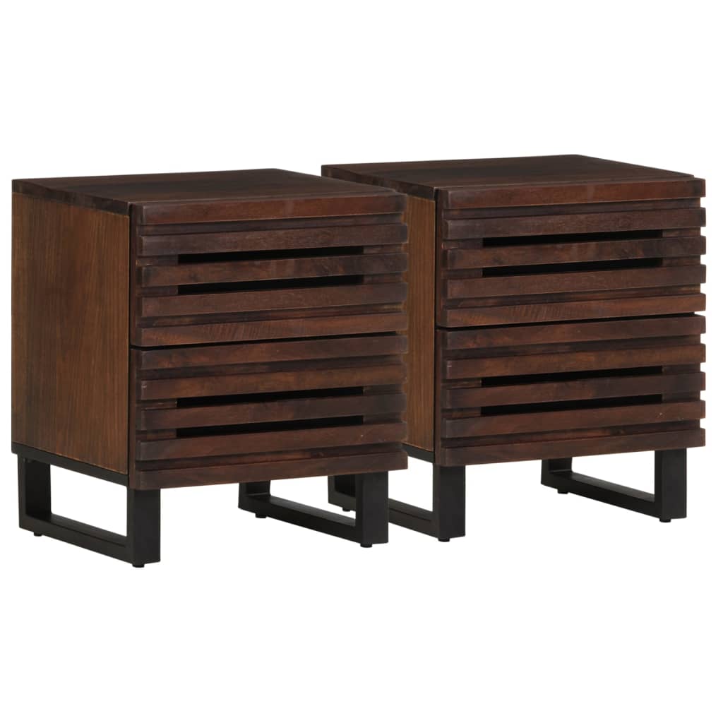 Nachttisch 40x34x46 cm Raues Mangoholz