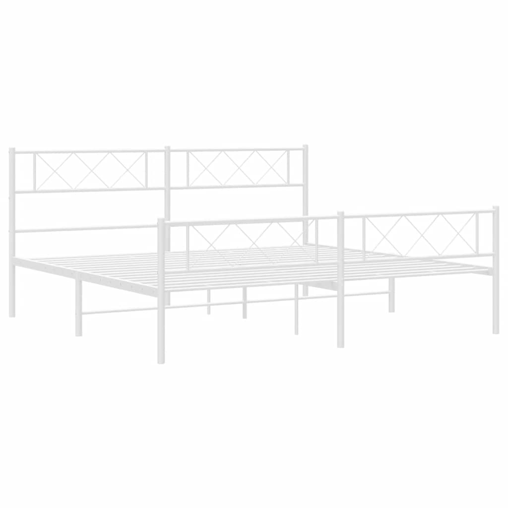 Bettgestell mit Kopfteil Metall Schwarz 100x190 cm