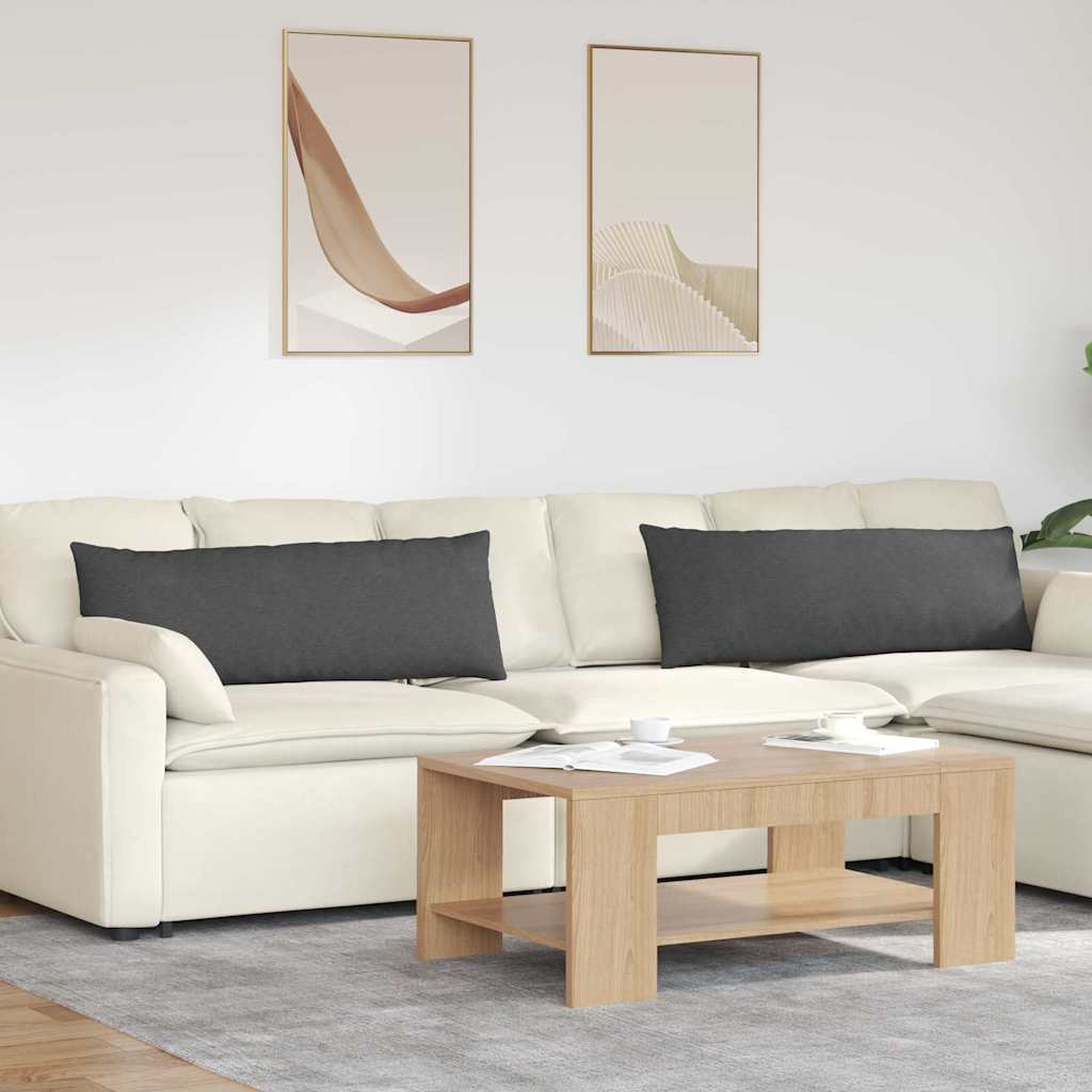 Sofakissen 2 Stück Hellgrau 50 x 30 cm Cordstoff