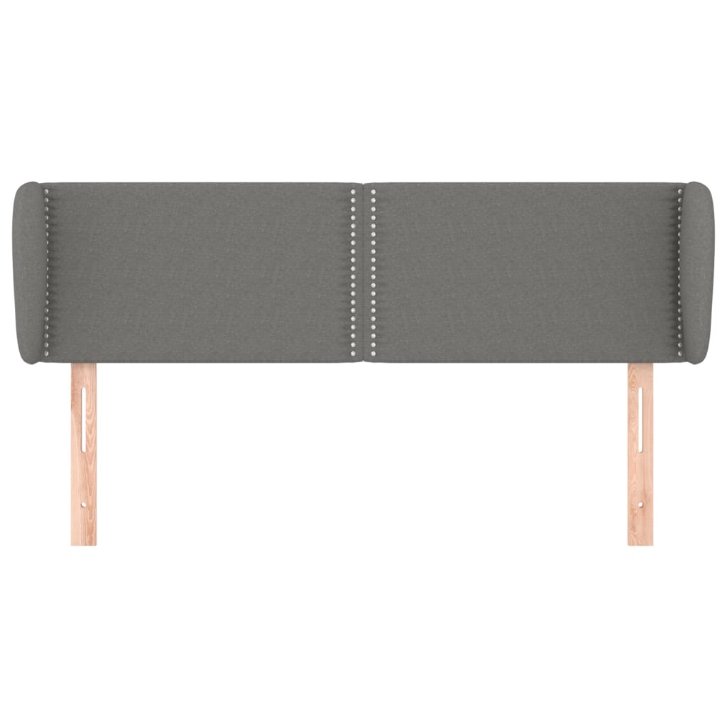 Kopfteil mit Ohren Dunkelgrau 83x23x78/88 cm Stoff