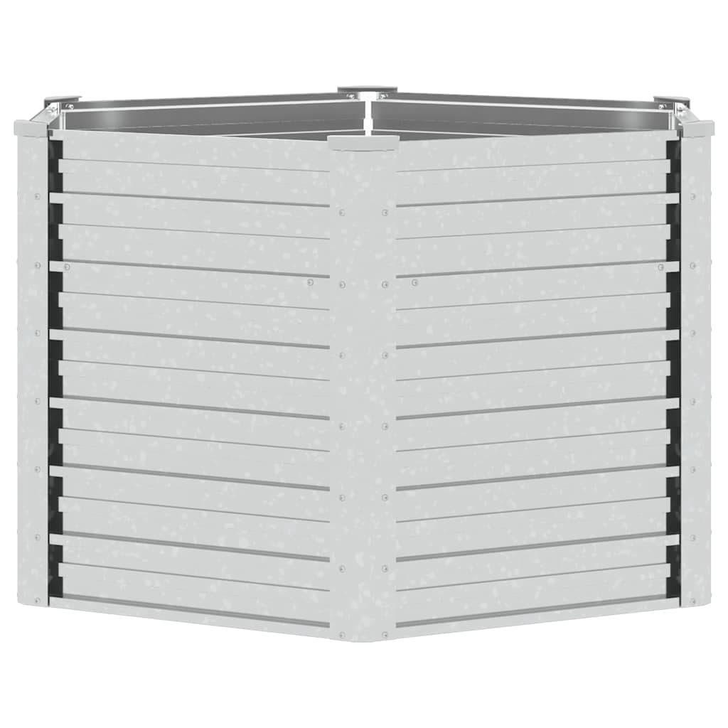Garten-Hochbeet 129x45 cm Verzinkter Stahl Silber