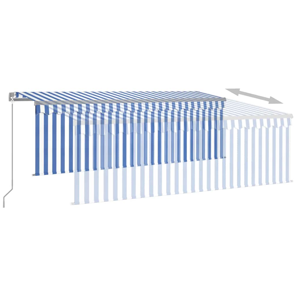Markise Manuell Einziehbar mit Rollo 3x2,5 m Creme