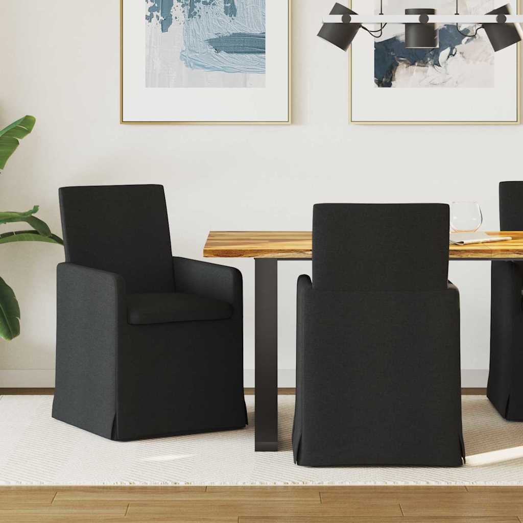 Esszimmerstühle 2 pcs Hellgrau 57 x 67 x 95 cm Stoff