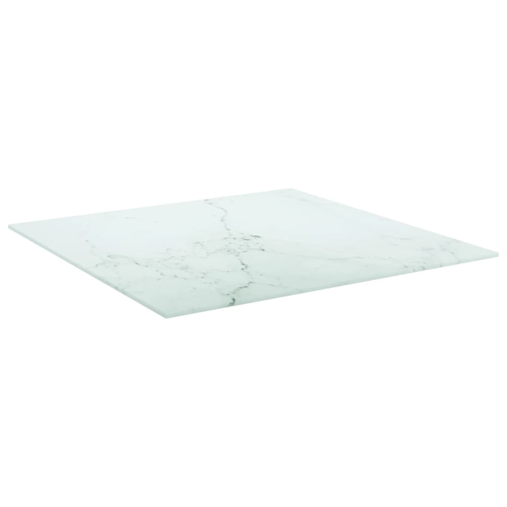 Tischplatte aus gehärtetem Glas quadratisch 700x700 mm
