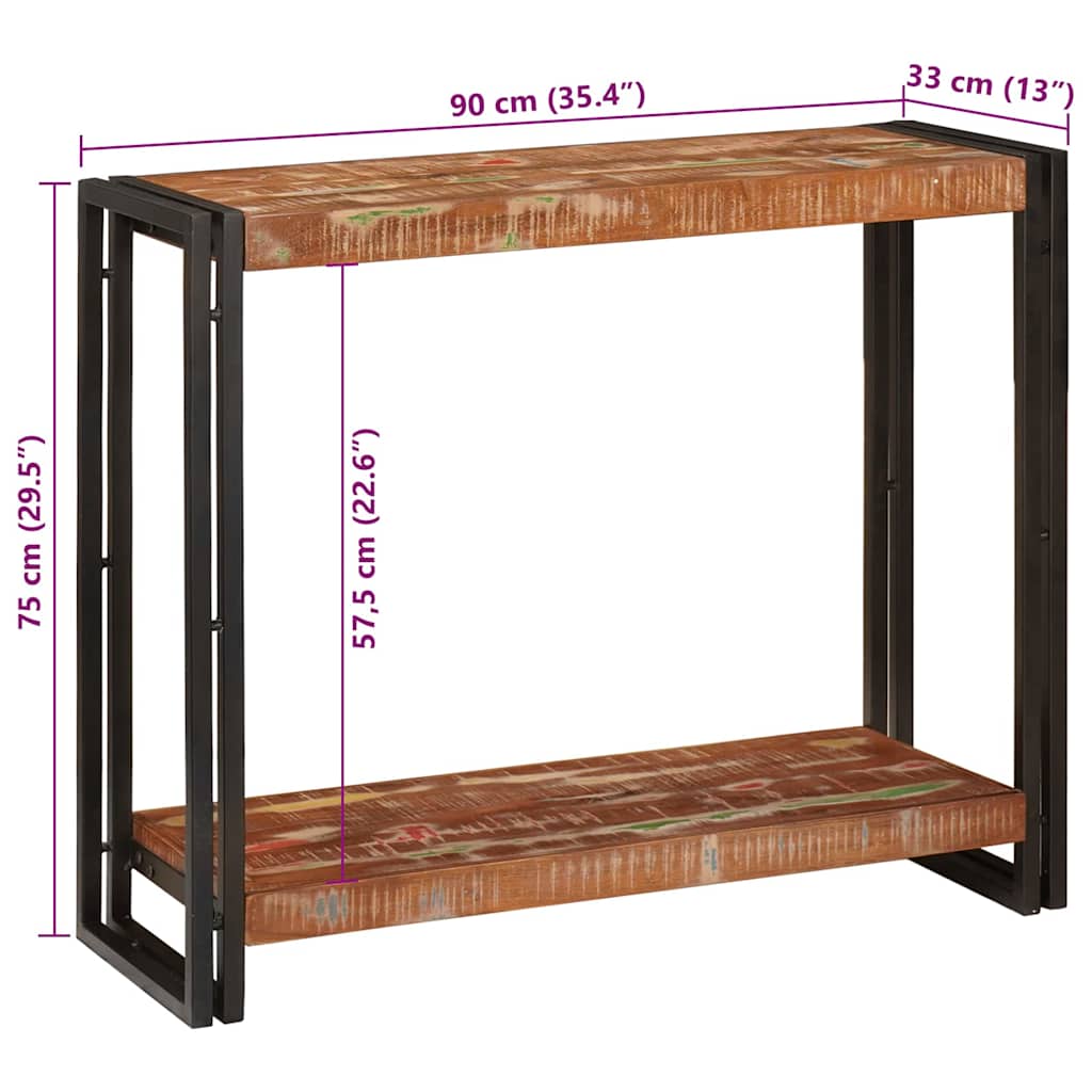 Konsolentisch Braun 120 x 33 x 75 cm Massivholz Akazie