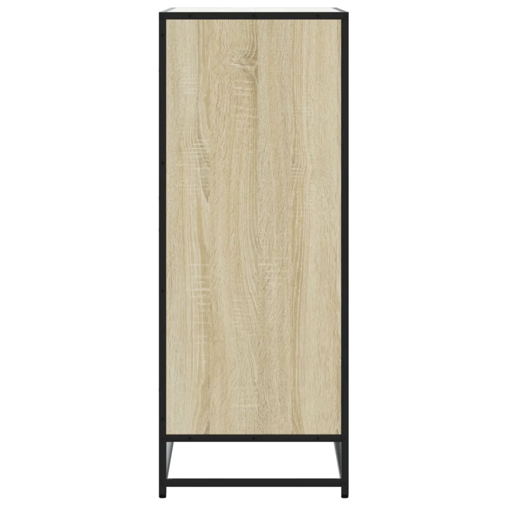Schuhschrank Schwarz 75x38x97,5 cm Holzwerkstoff Metall