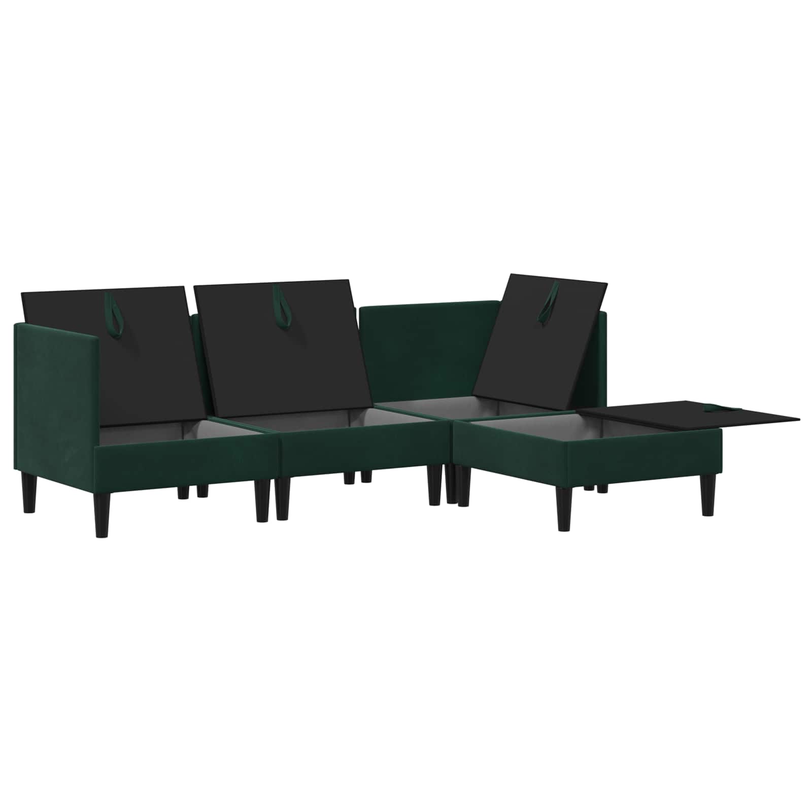Wohnzimmergarnitur mit Kissen mit Speicher 3 pcs Hellgrau Samt