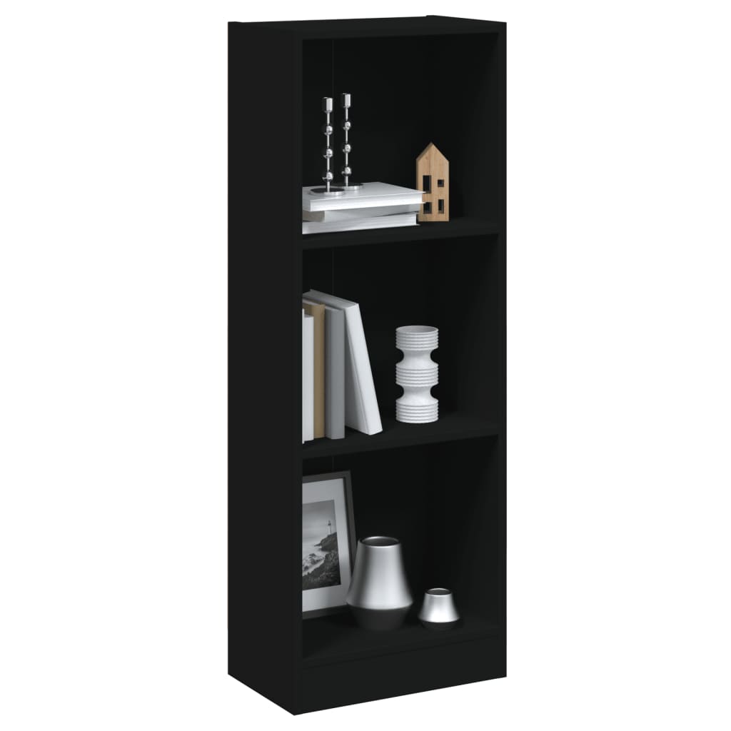 Bücherregal 3 Fächer Weiß 40x24x109 cm Holzwerkstoff