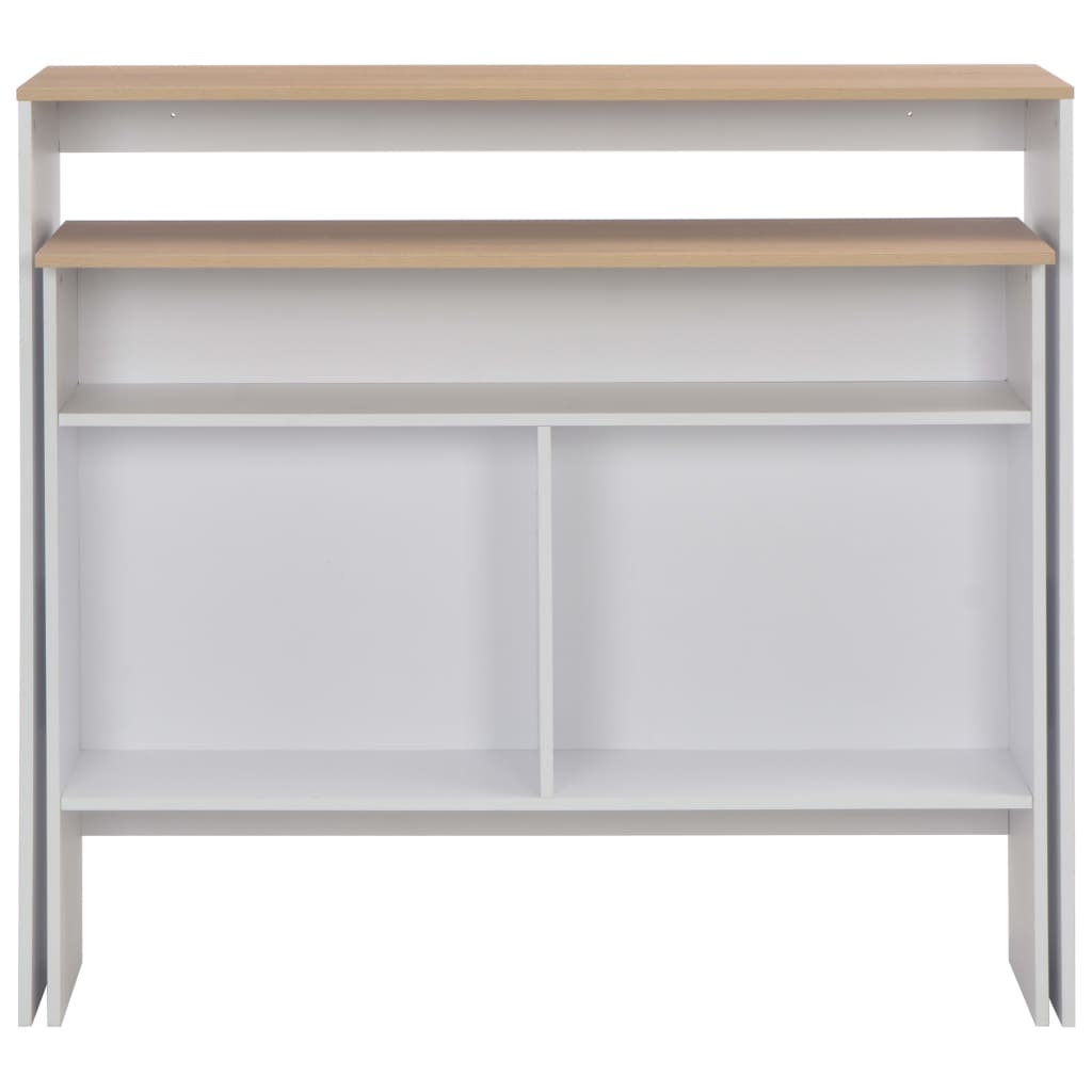 Bartisch mit 2 Tischplatten Weiß 130x40x120 cm