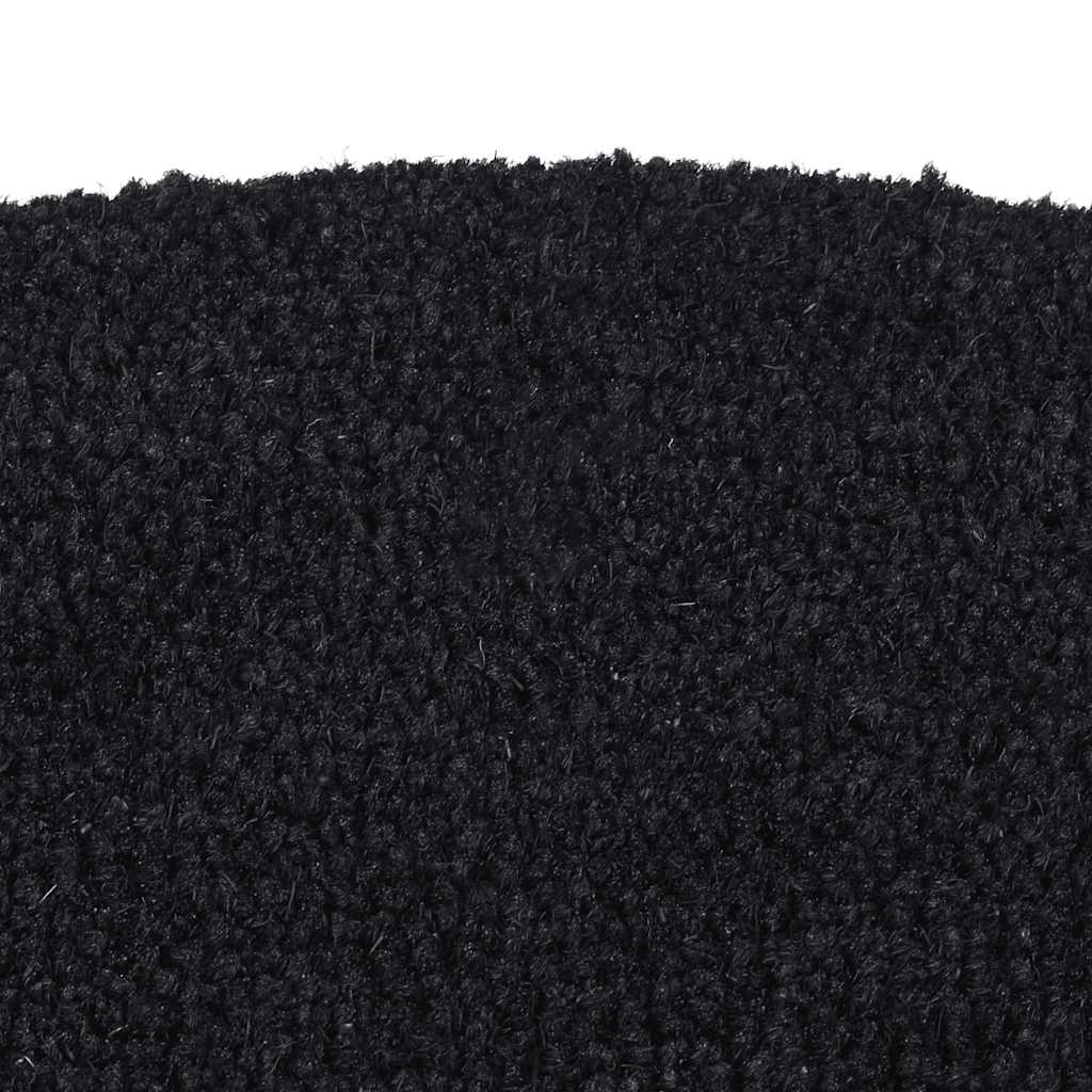Fußmatte Schwarz Halbrund 60x90 cm Kokosfaser Getuftet