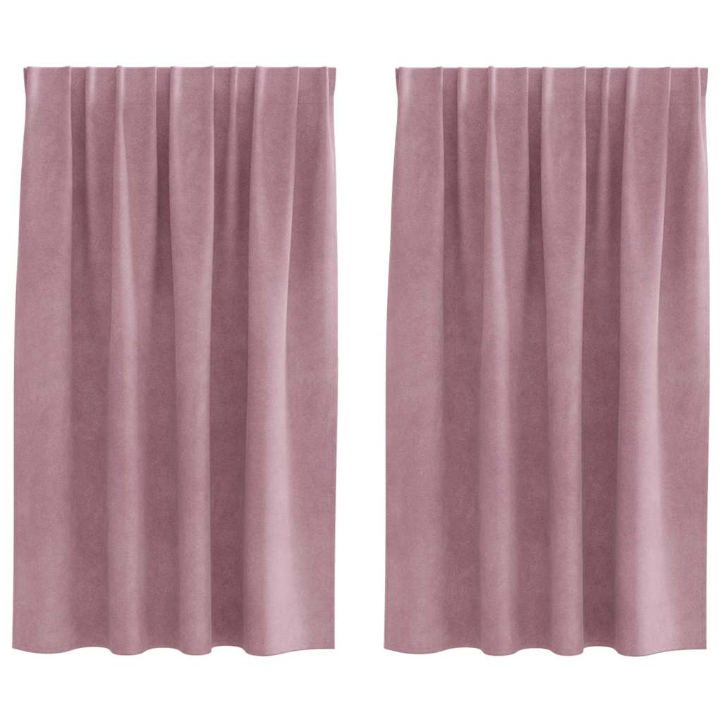 Verdunkelungsvorhänge 2 pcs Schwarz 140 x 140 cm Samt