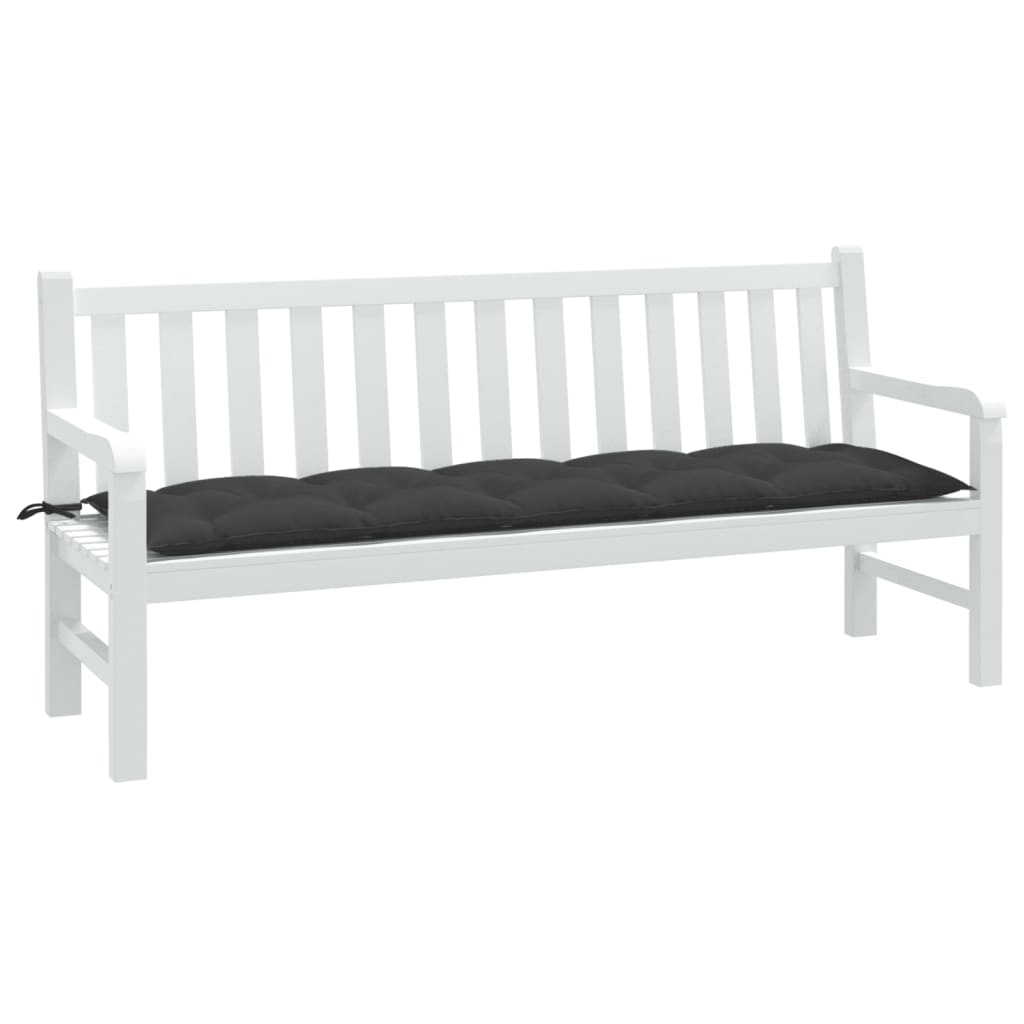 Gartenbank-Auflage Melange Anthrazit 100x50x7 cm Stoff