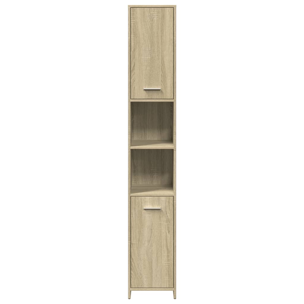 Badezimmerschrank Weiß 30x30x183,5 cm Holzwerkstoff