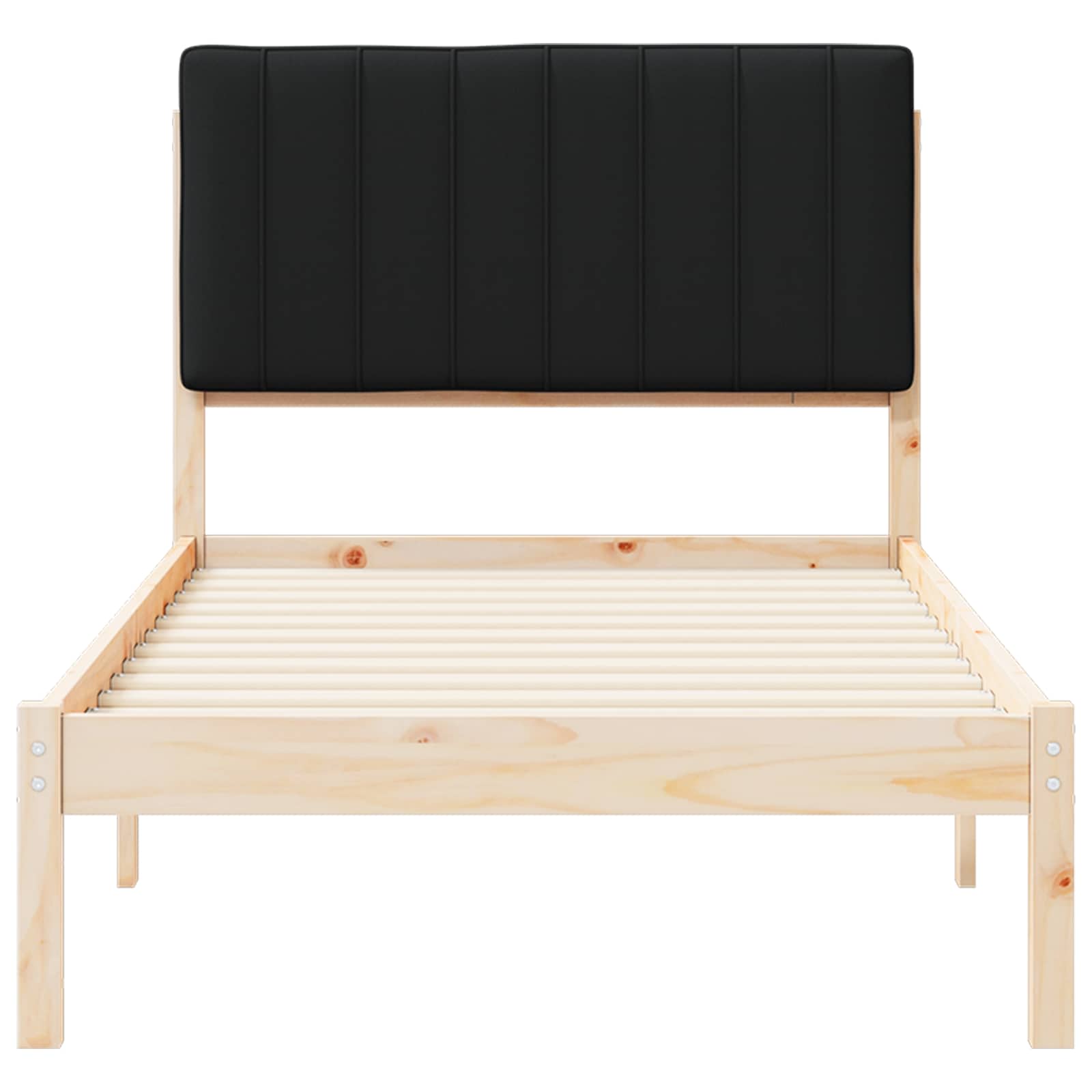 Bettgestell mit gepolstertem Kopfteil Hellgrau 200 x 200 cm