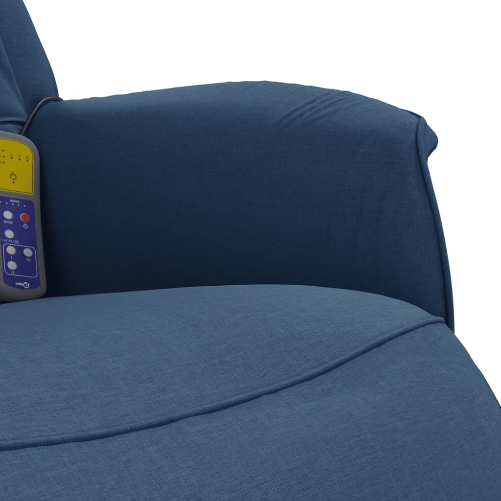 Massagesessel mit Fußteil Braun Stoff