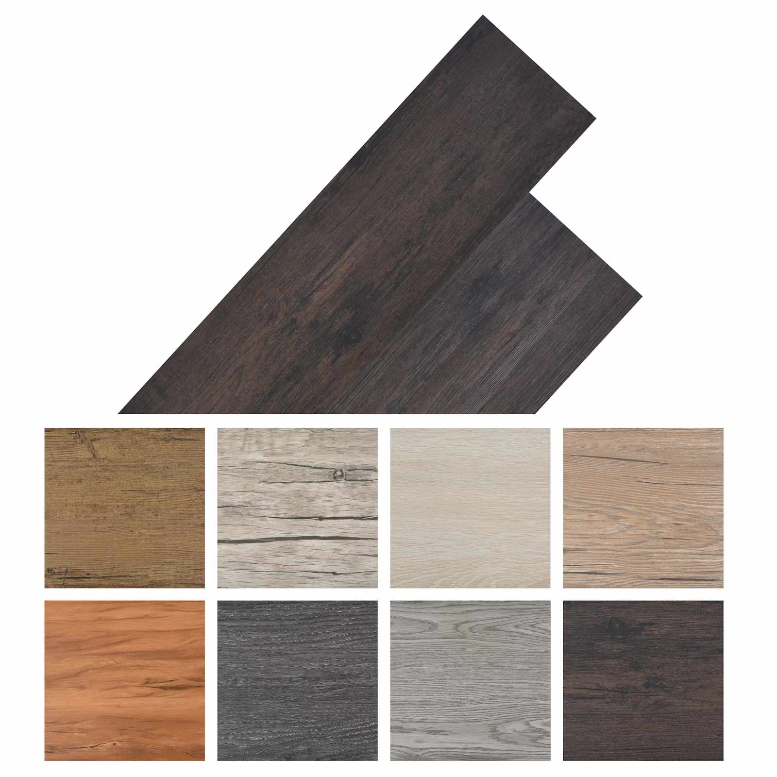 Bodenplanken 18 pcs Walnussbraun 5,26 m² PVC