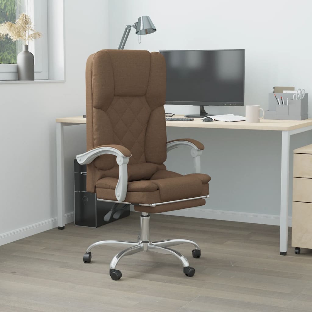 Bürostuhl mit Massagefunktion Taupe Stoff