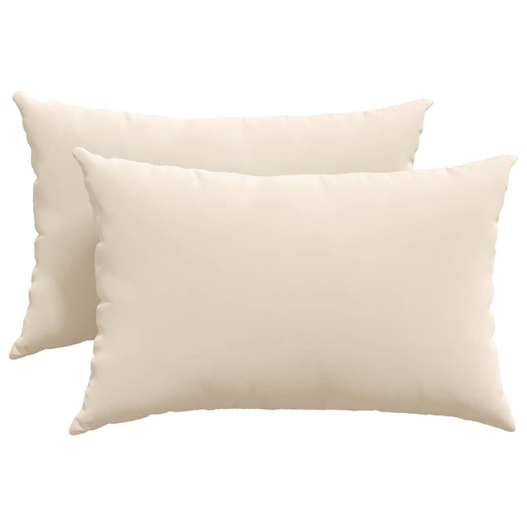 Sofakissen 2 Stück Taupe 50 x 30 cm Stoff