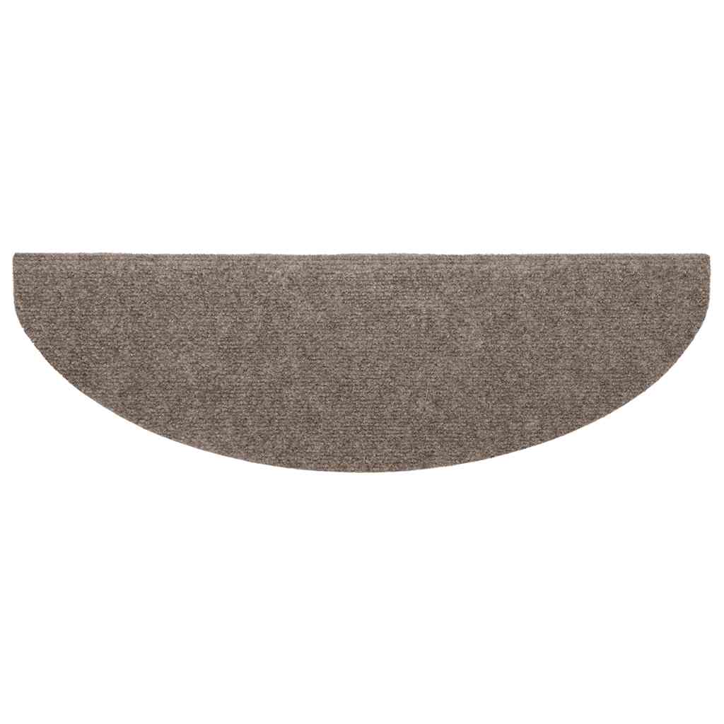Stufenmatten Selbstklebend 15 Stk. 56x17x3 cm Hellbraun Halbrund