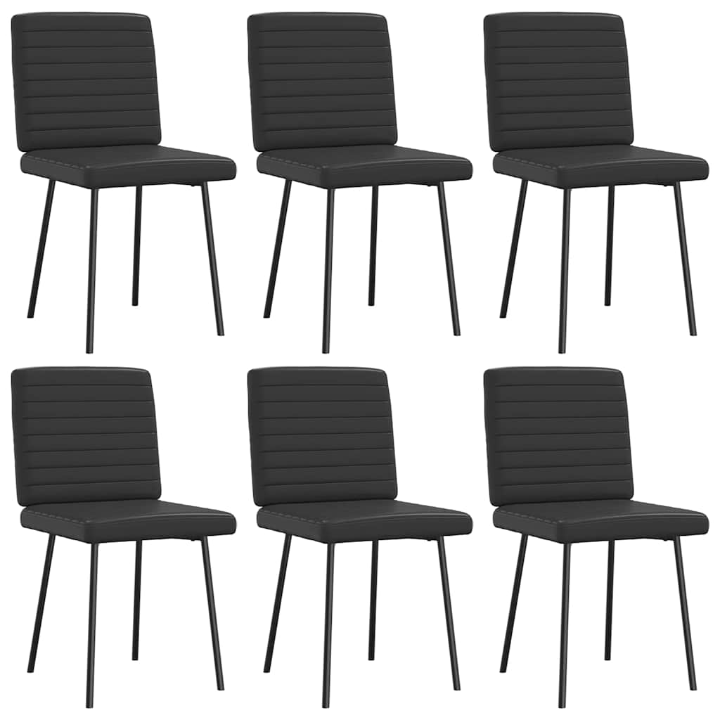 Esszimmerstühle 2 Stk. Schwarz Kunstleder