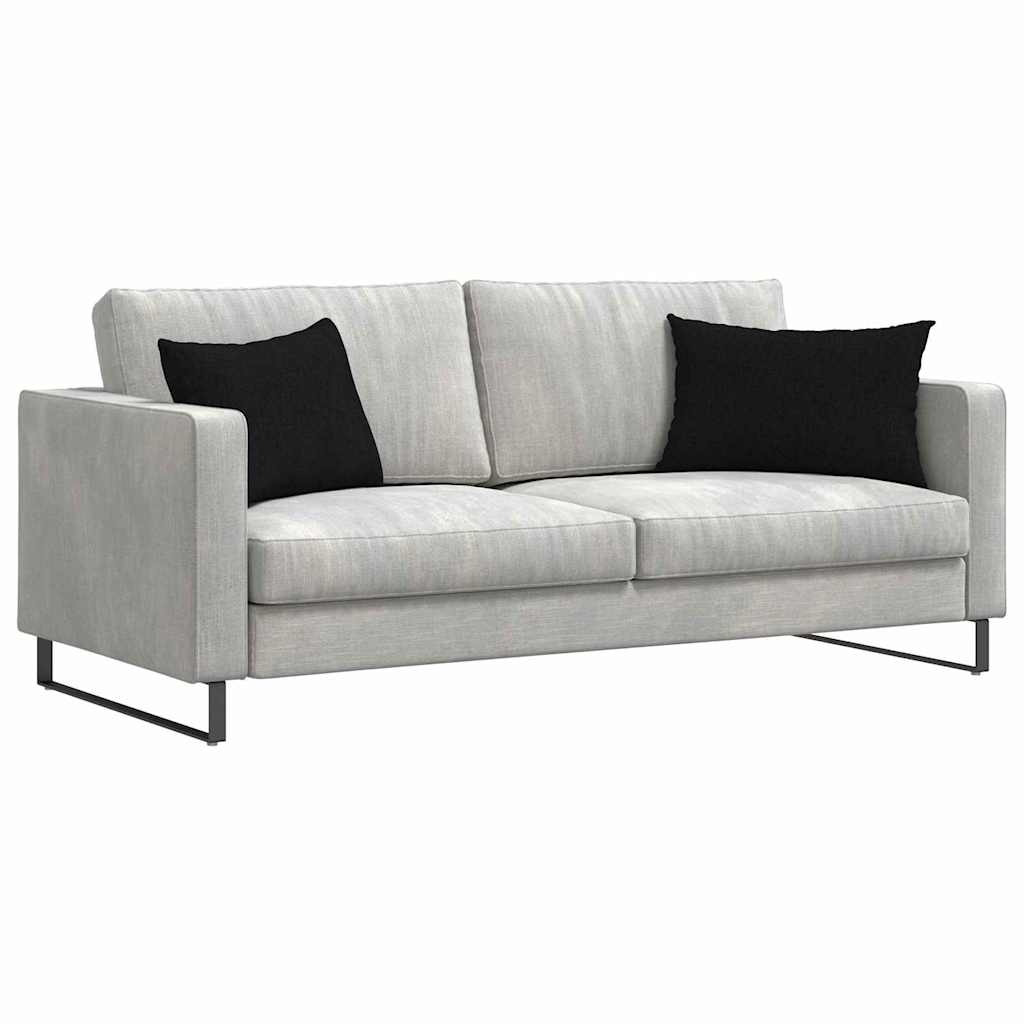 Sofakissen 2 pcs Hellgrau 50 x 30 cm Stoff