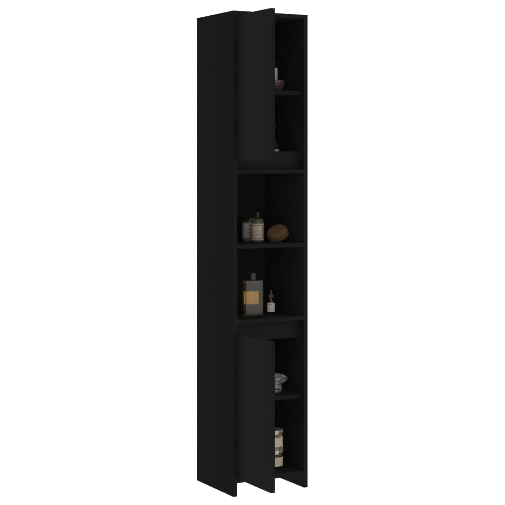 Badezimmerschrank Weiß 30x30x183,5 cm Holzwerkstoff