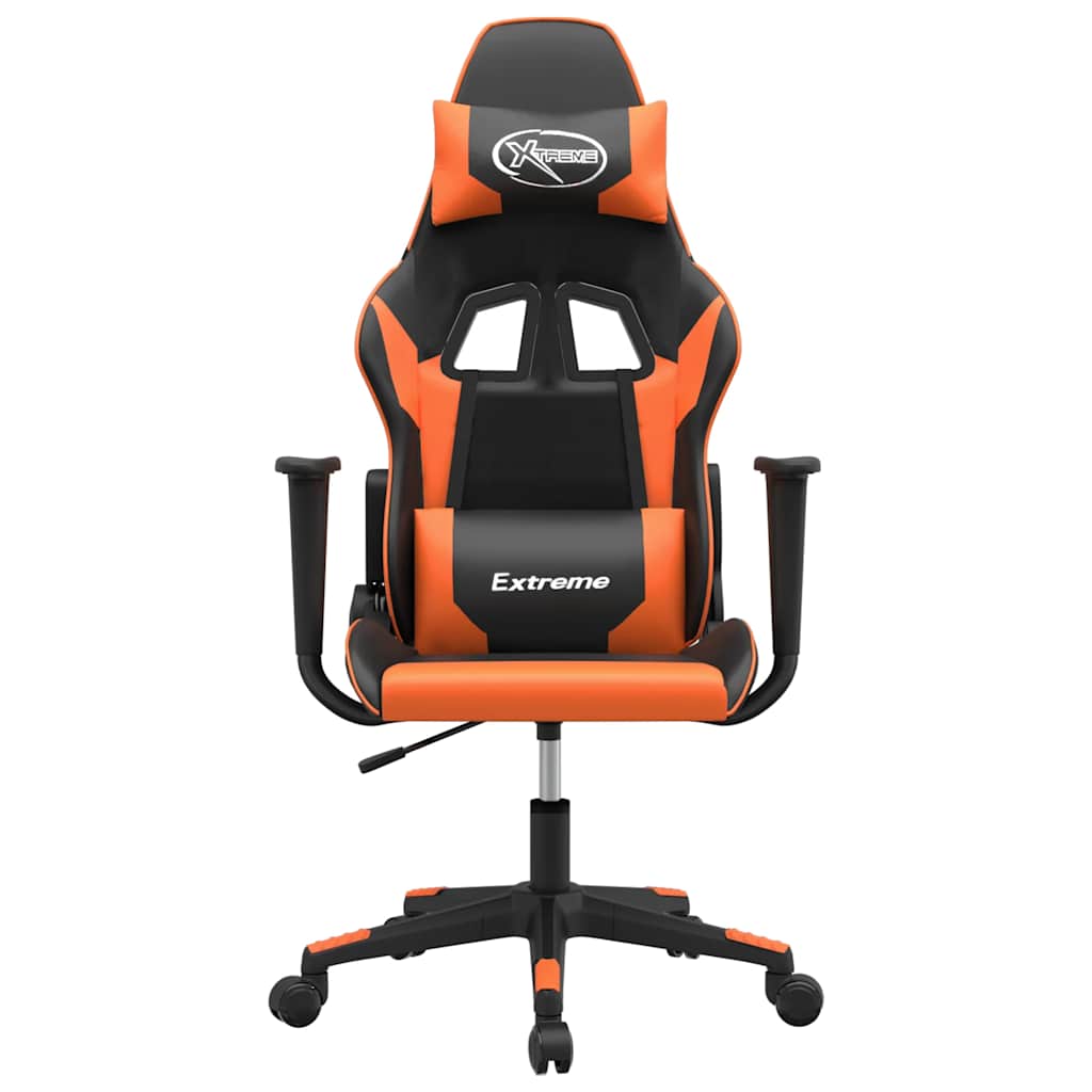 Gaming-Stuhl mit Massagefunktion Schwarz und Blau Kunstleder
