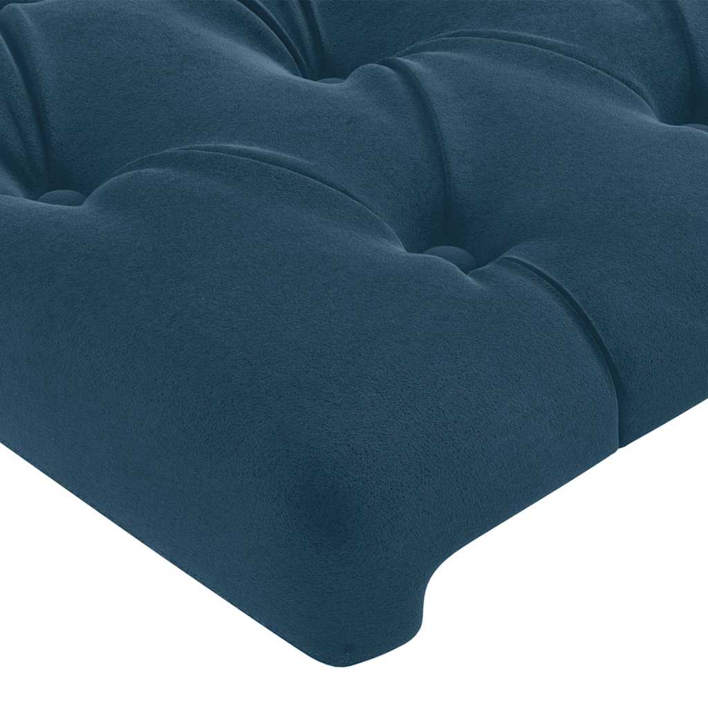 Kopfteil mit Ohren Dunkelblau 93x16x78/88 cm Samt