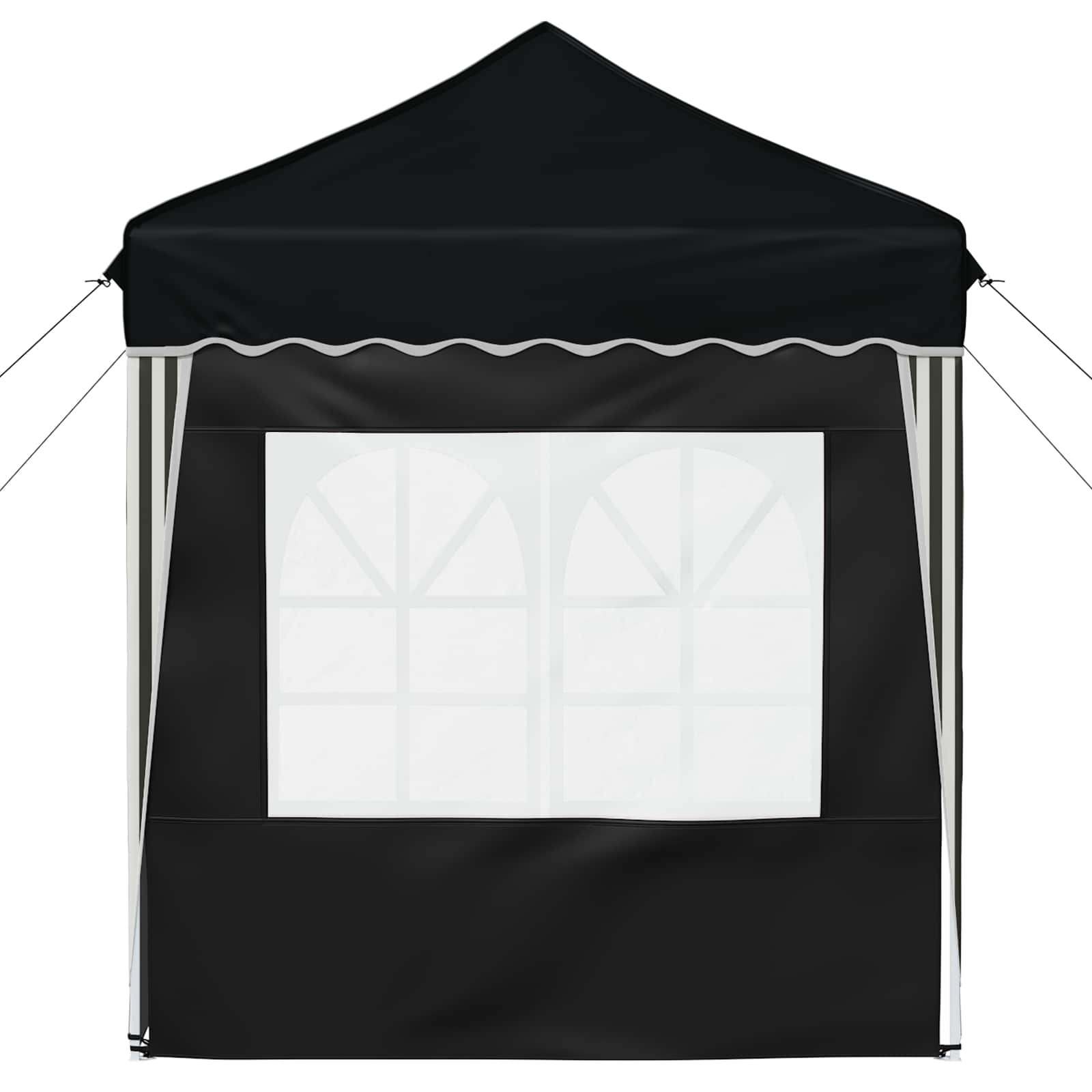 Pop-up Partyzelt 195 x 195 x 245 cm Creme Oxford-Stoff