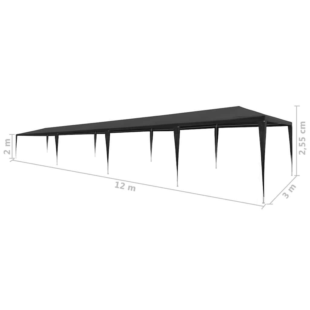 Partyzelt 400 x 300 x 255 cm Rot PE und Stahl