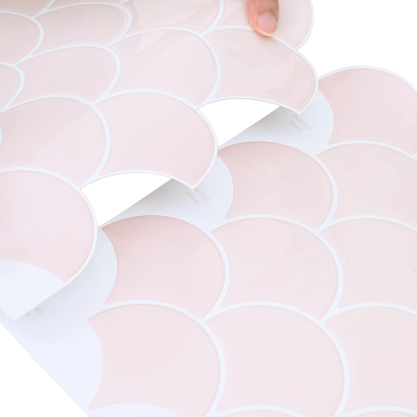 Fischschuppen Fliese 10 pcs Weiß 30 x 30 cm Polyurethan und PET