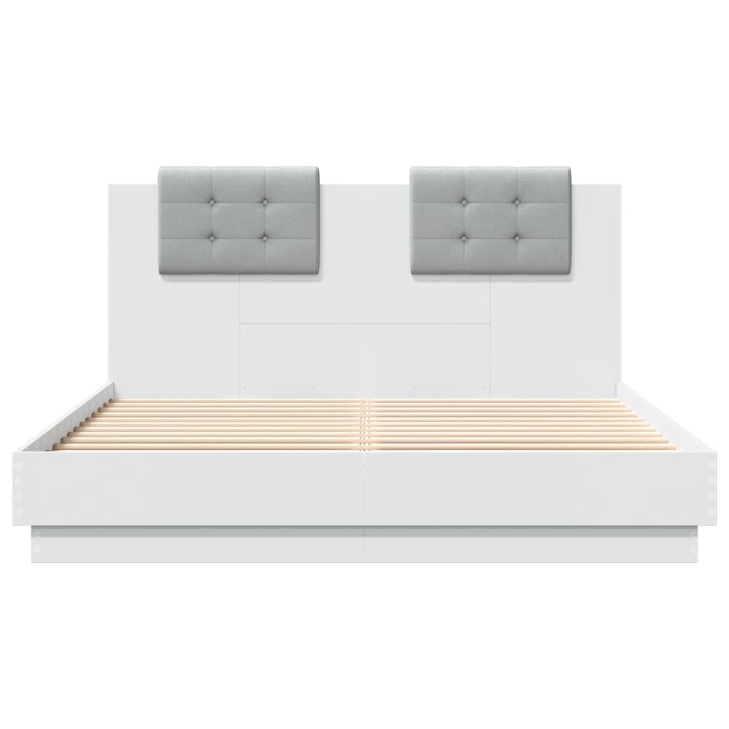 Bettgestell mit Kopfteil Grau Sonoma 180x200 cm Holzwerkstoff