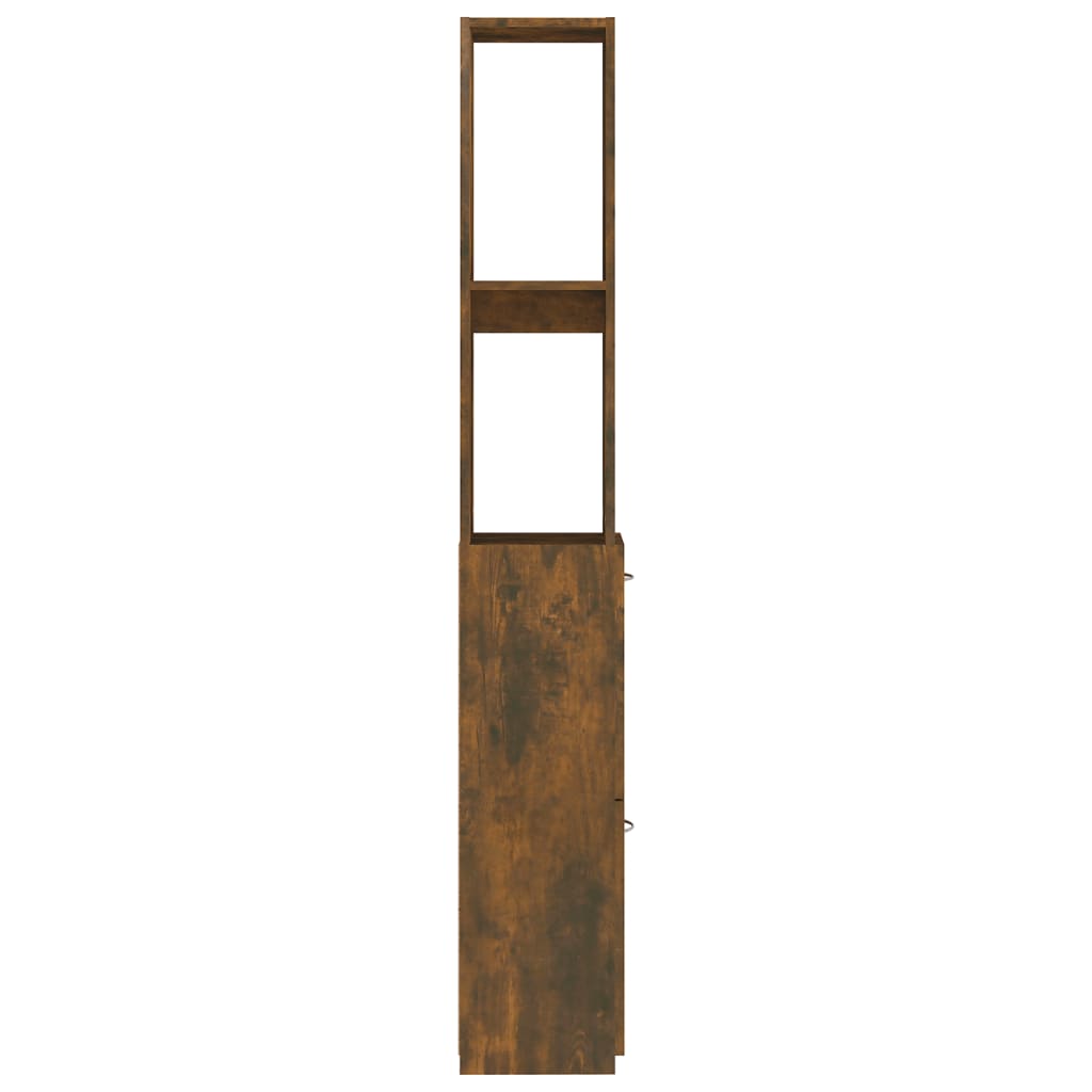 Badschrank Weiß 25x26,5x170 cm Holzwerkstoff