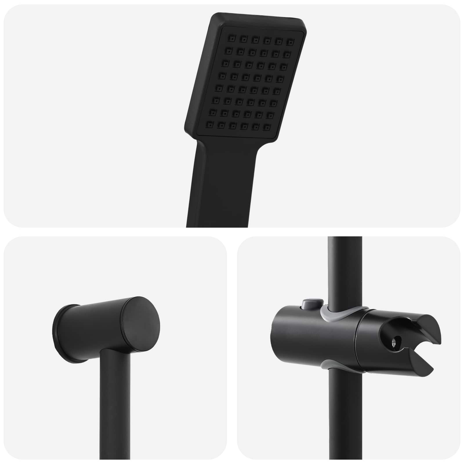 Duschsystem-Set Chrom 70 cm Edelstahl