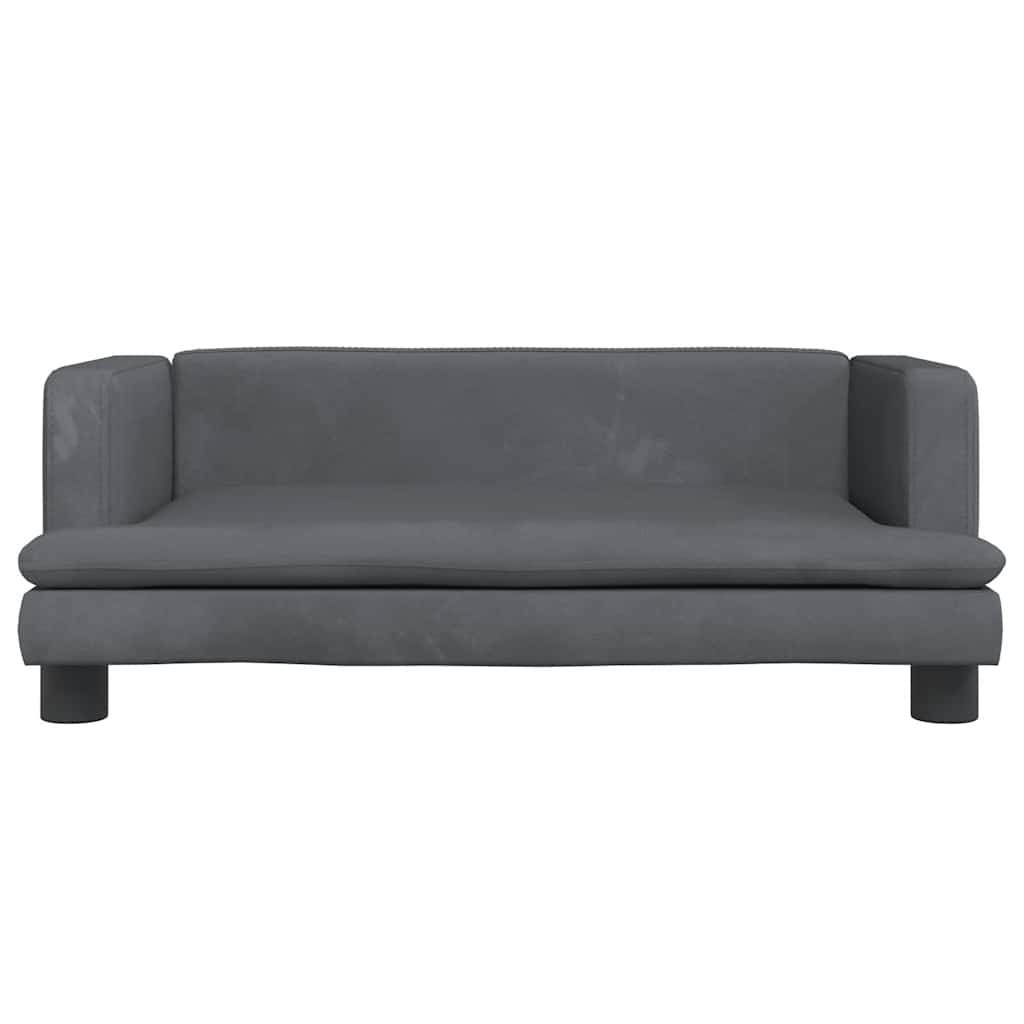 Kindersofa Blau 80x45x30 cm Samt