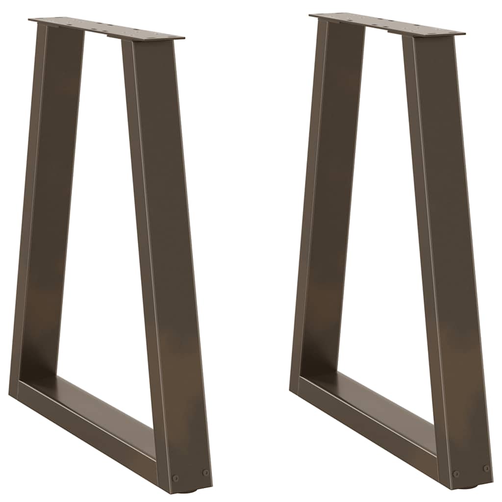 Couchtischbeine V-Form 2 Stück Schwarz 30x(30-31,3) cm Stahl