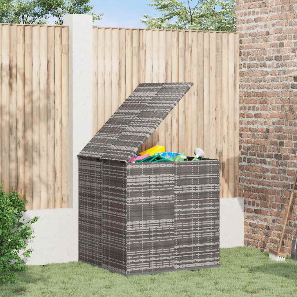 Garten-Kissenbox PE Rattan 100x49x103,5 cm Schwarz