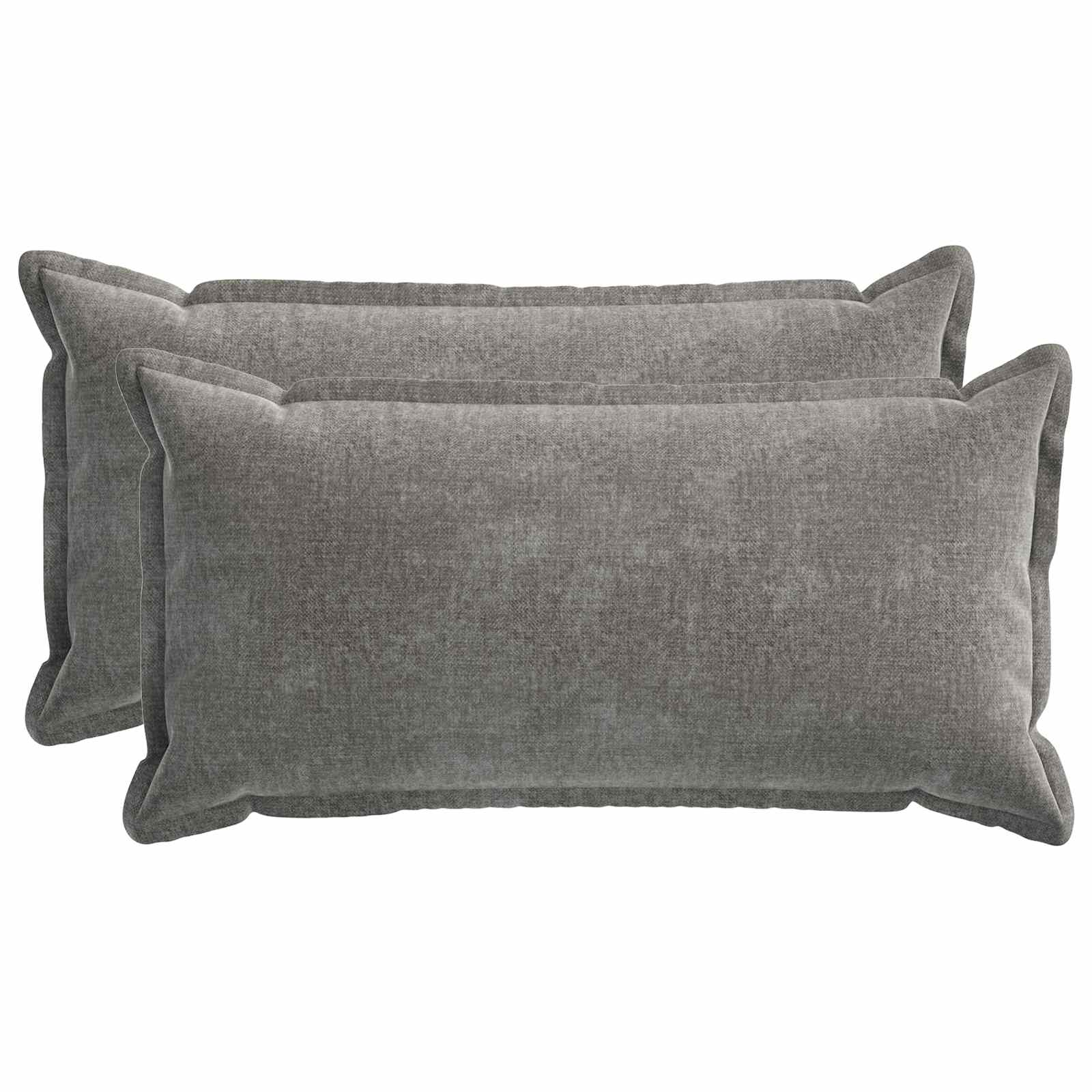 Kissenbezug 2 Stk. HOUTEN Dunkelgrau 30 x 30 cm Chenille-Stoff