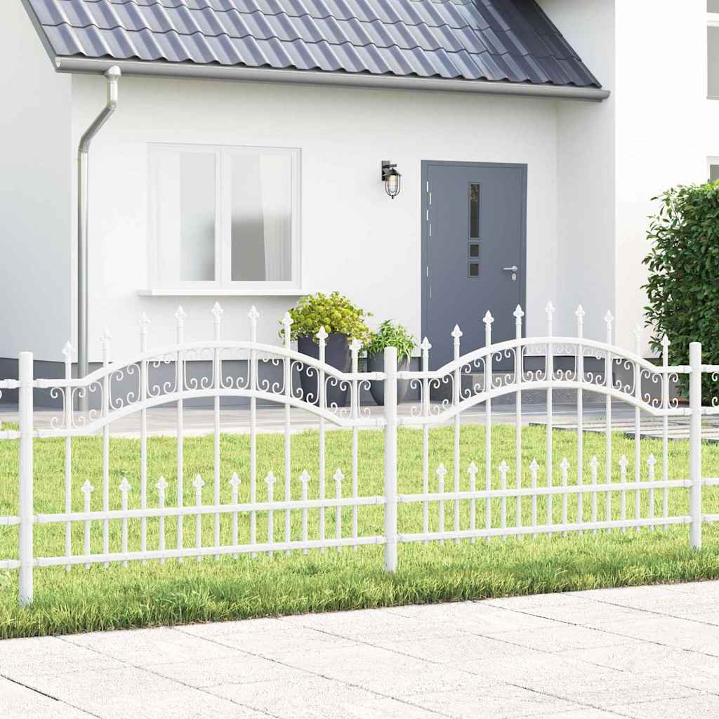 Gartenzaun KAMPEN mit Speerspitze Schwarz 240 x 75 cm Stahl