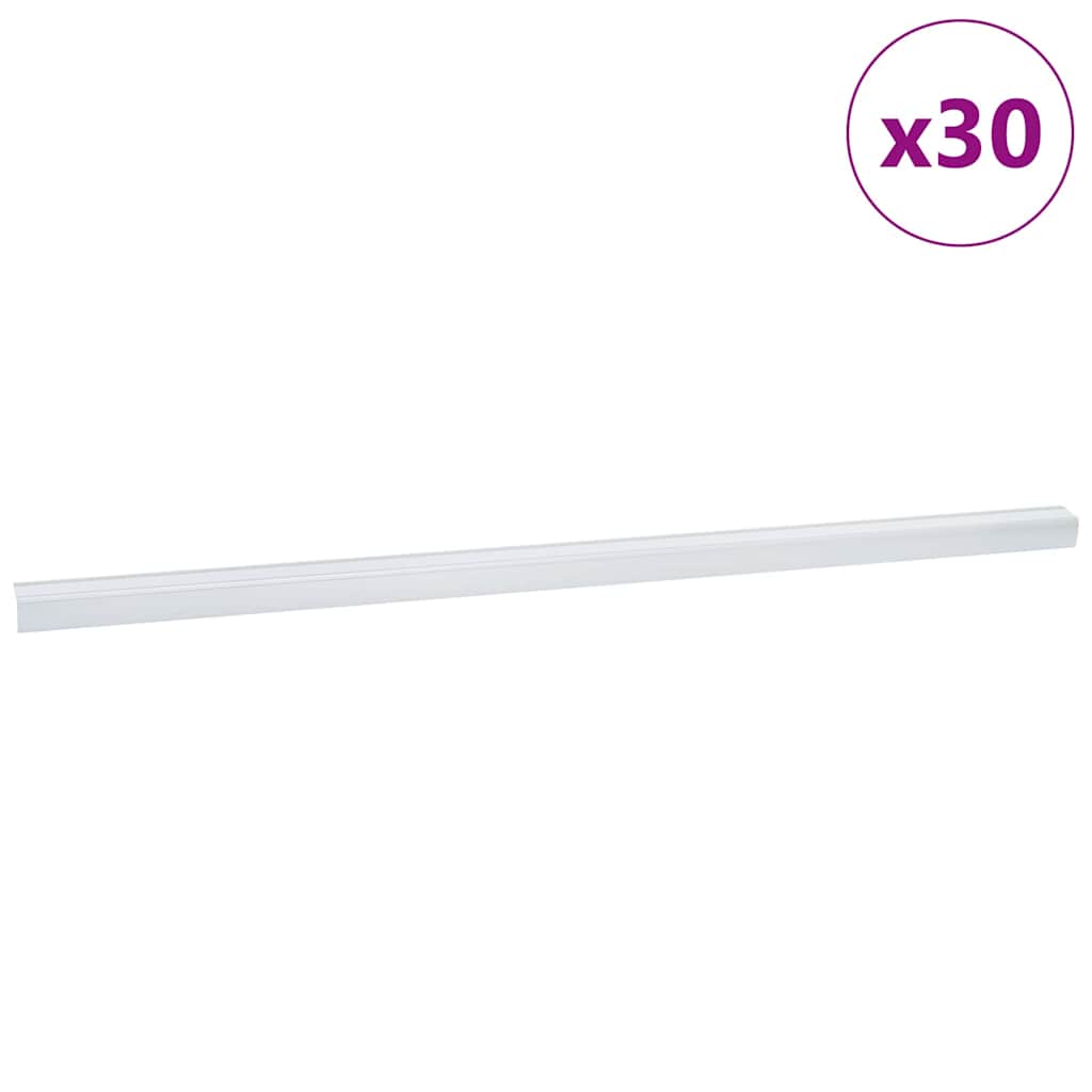 Treppenkantenprofile in L-Form 15 Stk. Aluminium 90 cm Silbern