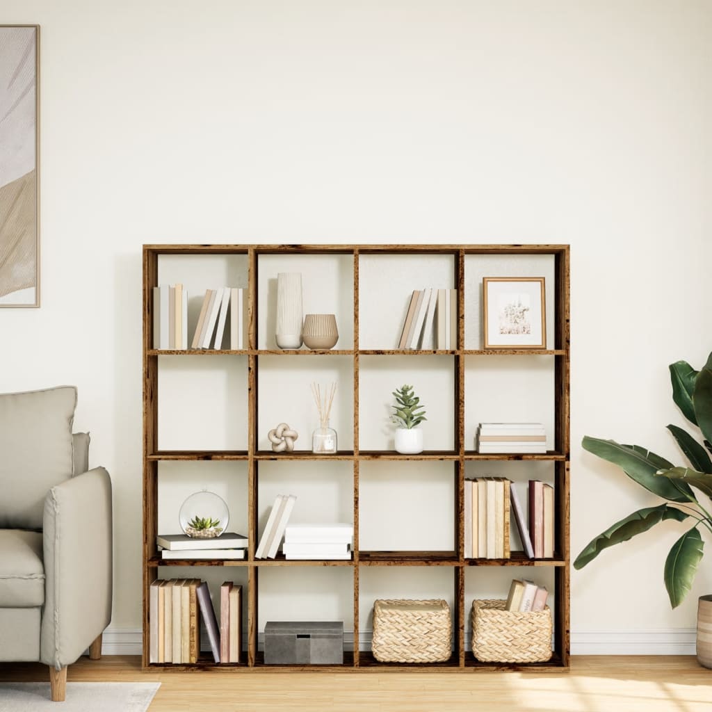 Bücherregal Weiß 137,5x29x137,5 cm Holzwerkstoff