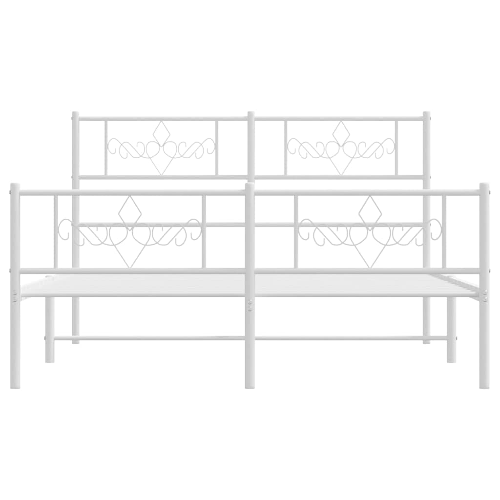 Bettgestell mit Kopfteil Metall Schwarz 100x190 cm