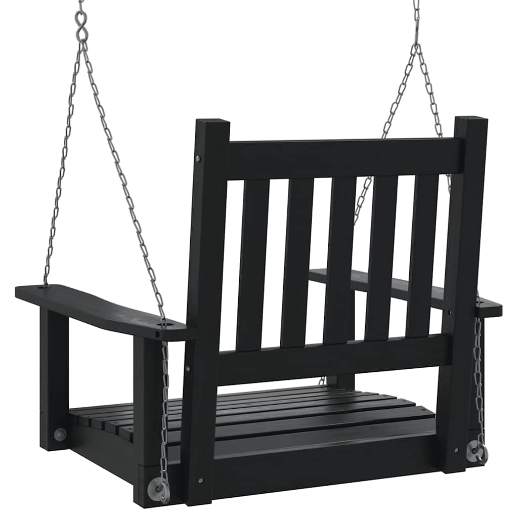 Garten-Hängestuhl mit Metallketten Braun Massivholz Tanne
