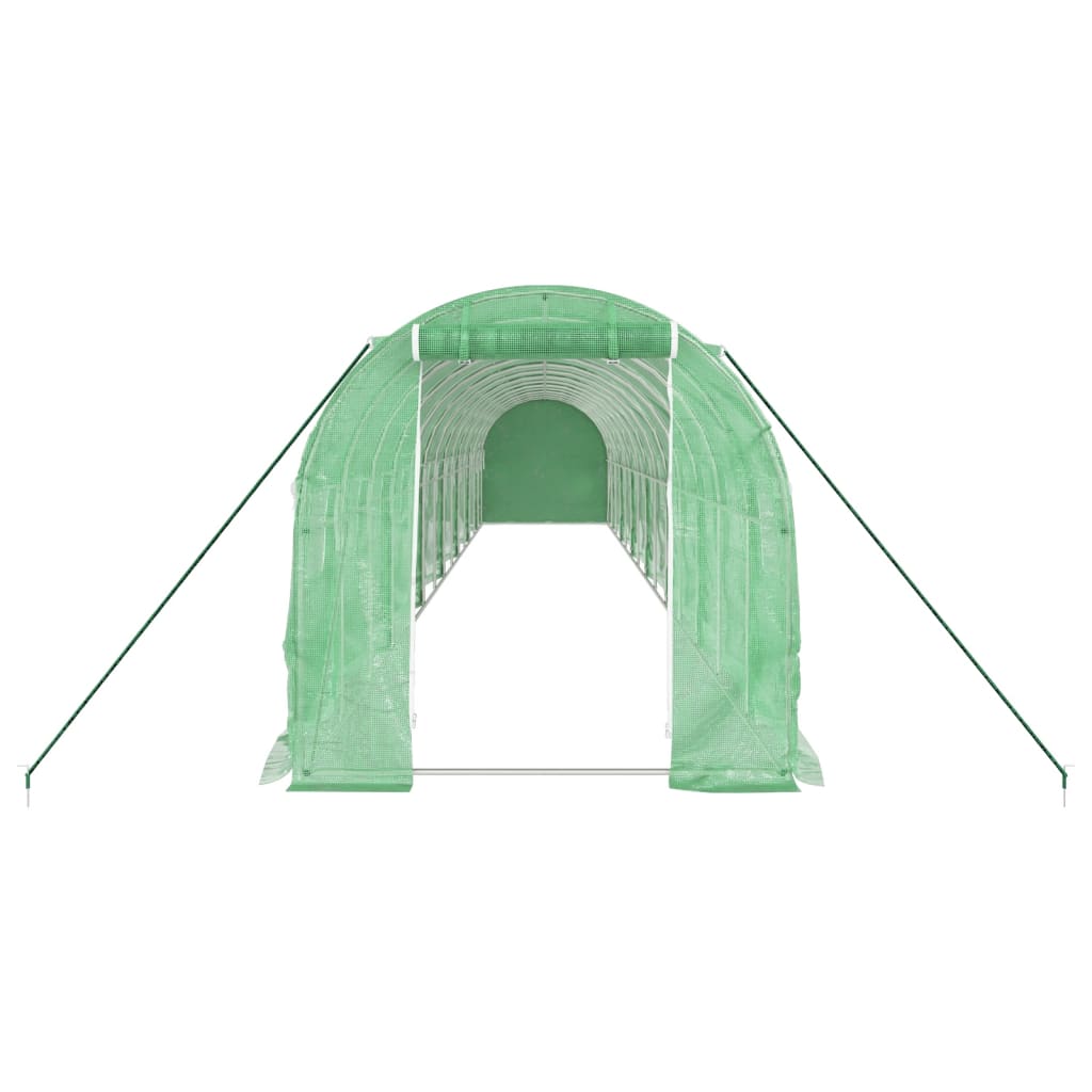 Gewächshaus mit Stahlrahmen Weiß 8 m² 4x2x2 m