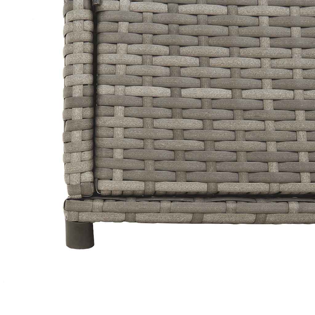 Gartenschrank Schwarz 55x55x111 cm Poly Rattan