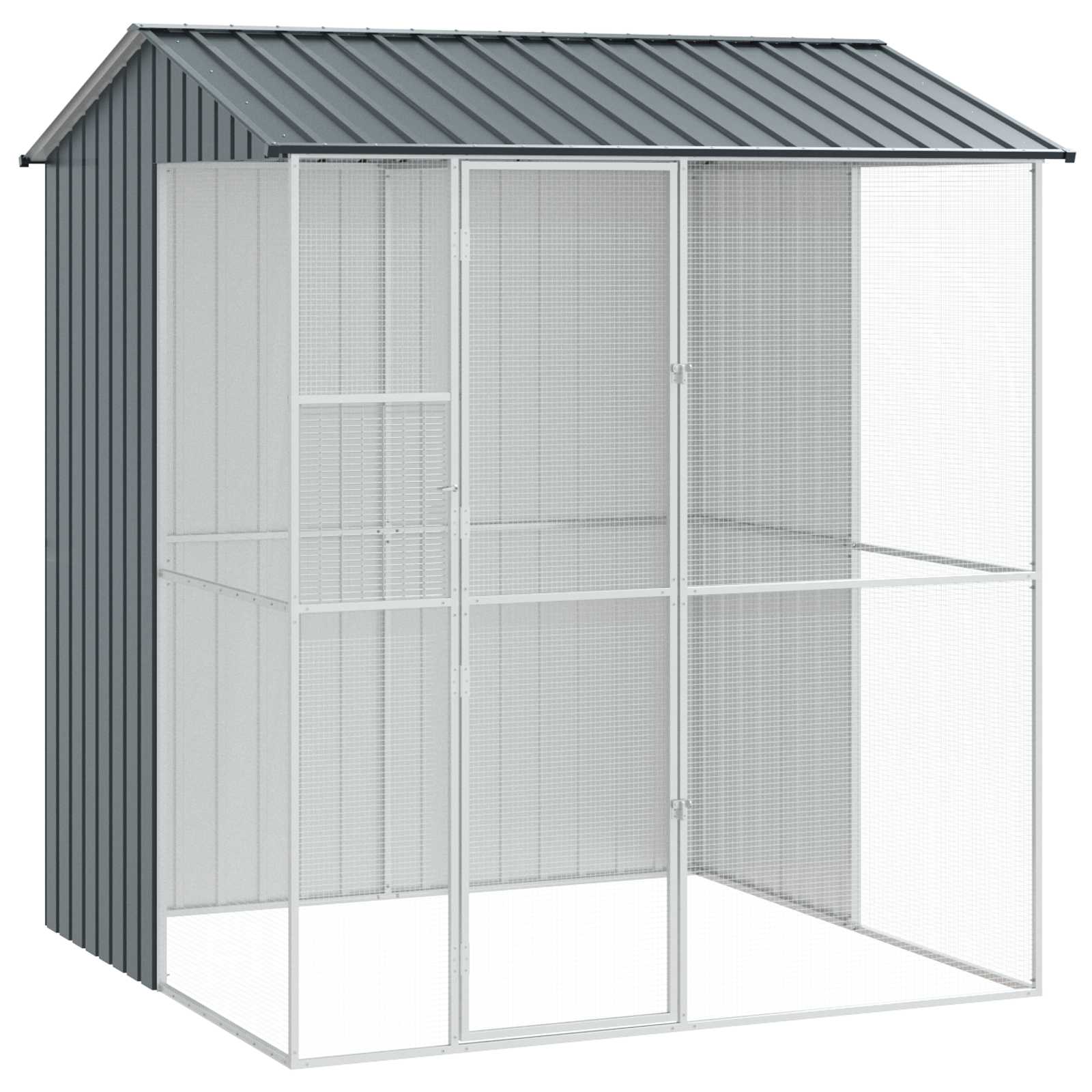 Vogelkäfig Anthrazit 215 x 110 x 247 cm Verzinkter Stahl